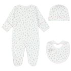 Baby Girls White & Pink Roses Babygrow Gift Set, 1, hi-res