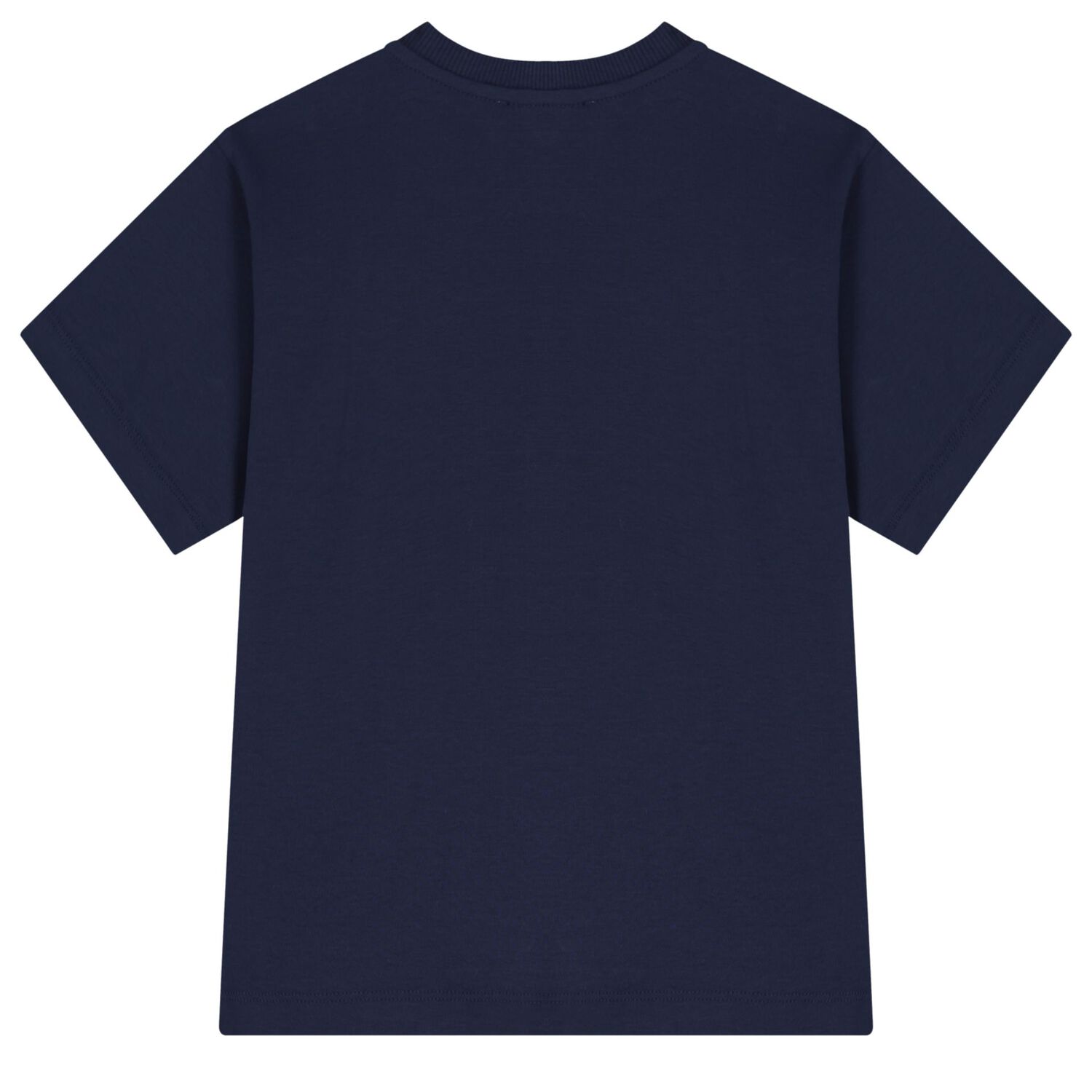 طقم شورت قطني  بشعار باللون الكحلى والأبيض للأولاد, 1, hi-res