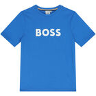 Boys Blue Logo T-Shirt, 1, hi-res
