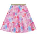 Girls Pink Logo Skirt, 1, hi-res