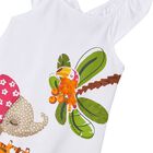 Girls White Animals Dress, 3, hi-res