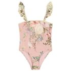 Girls Pink Floral Bikini, 1, hi-res