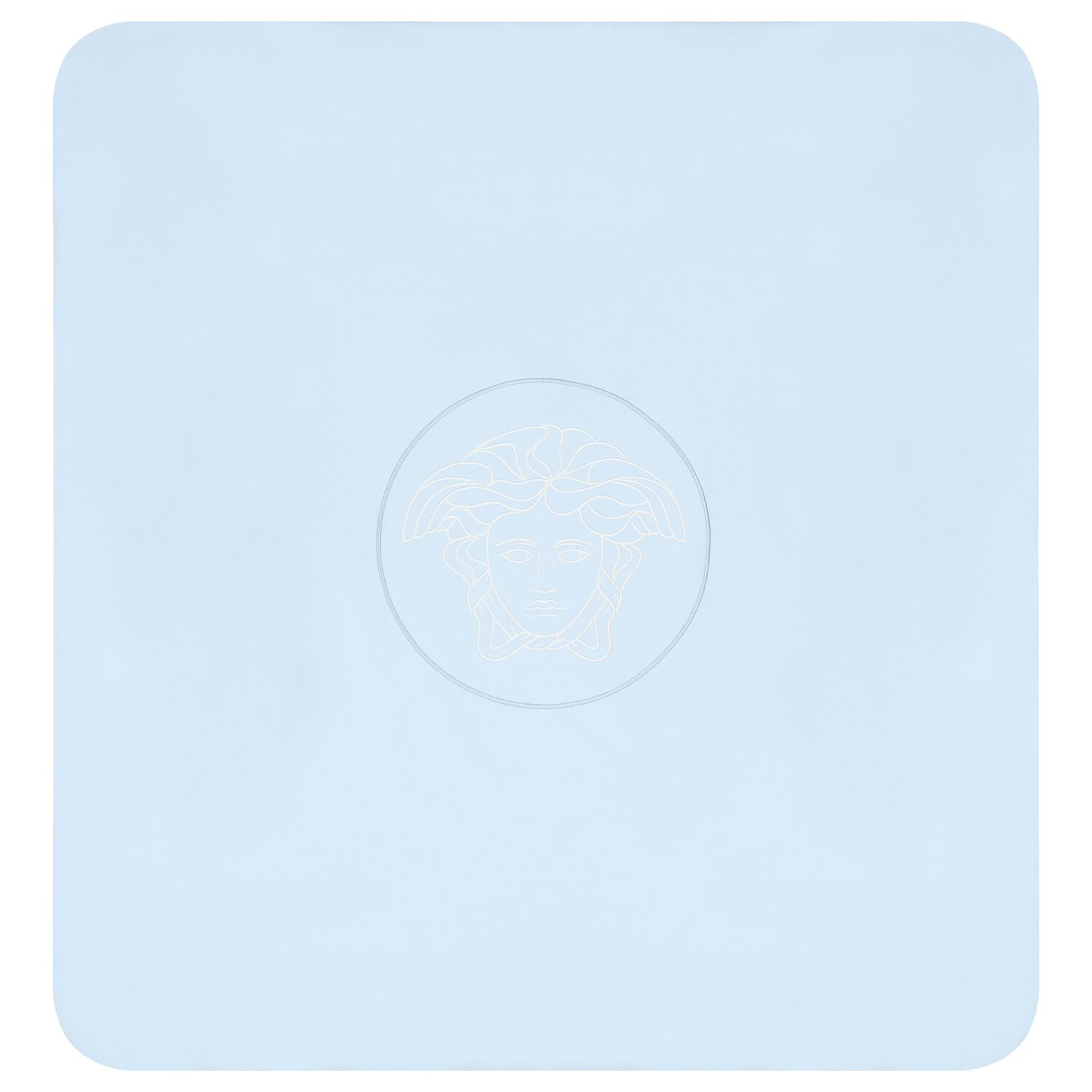 بطانية أولاد بالشعار بطبعة ميدوسا باللون الأزرق والأبيض  , 2, hi-res image number null