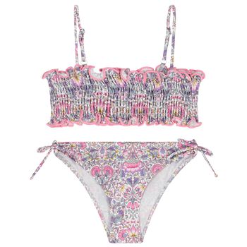 Girls Purple & Pink Floral Bikini