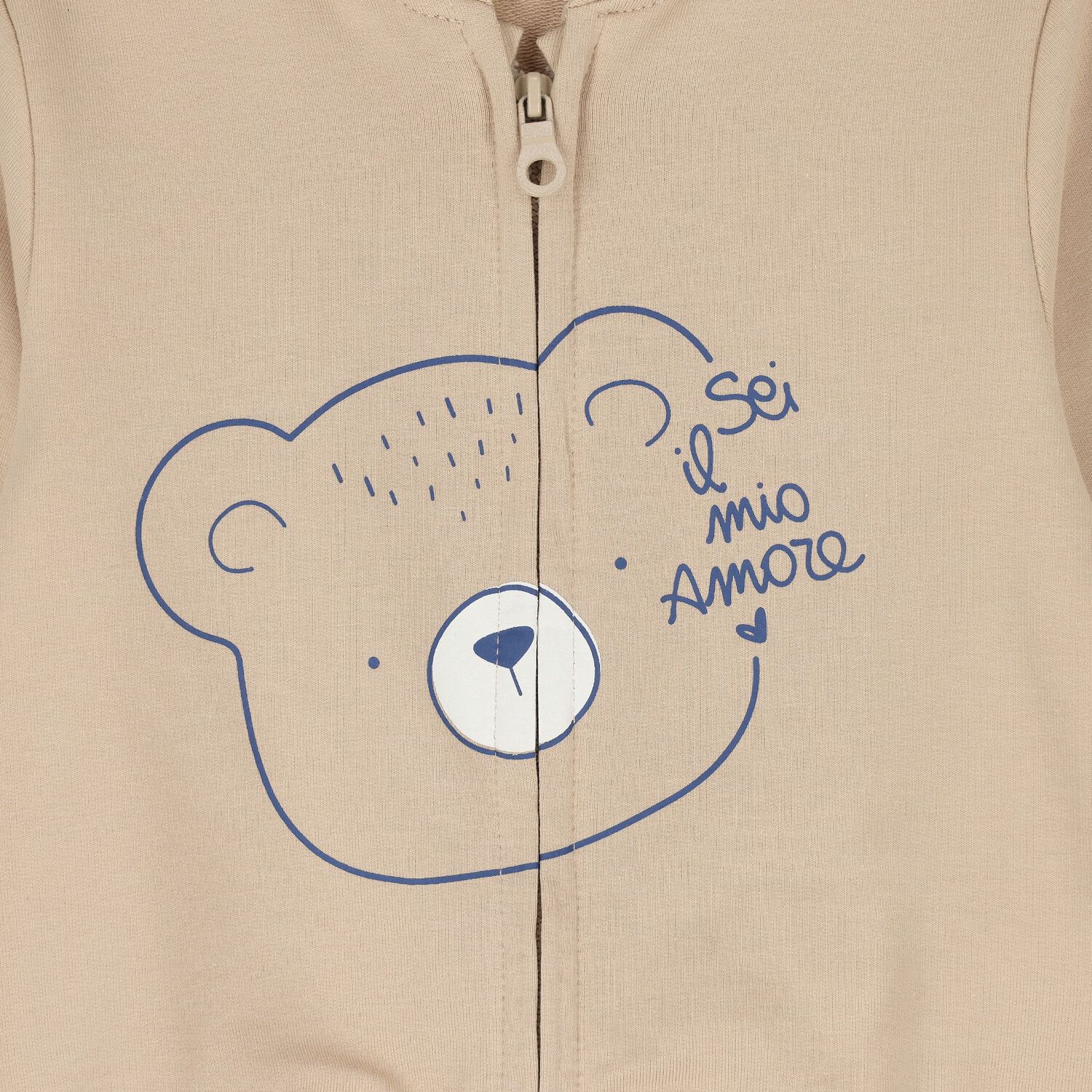 Baby Boys Beige Teddy Bear Tracksuit, 1, hi-res