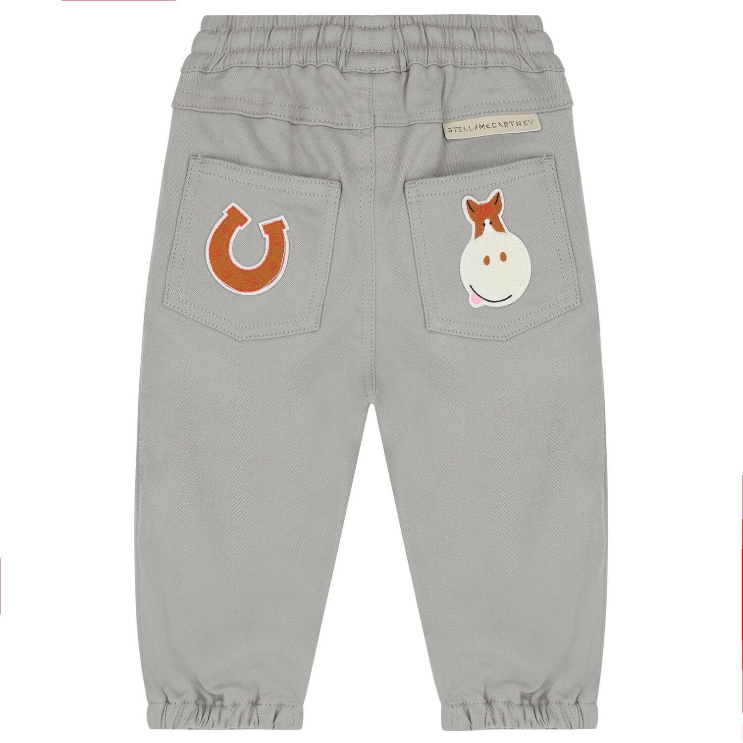 Younger Boys Grey Horse Joggers, 1, hi-res image number null