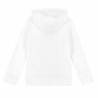 Boys White Logo Zip Up Hooded Top, 1, hi-res
