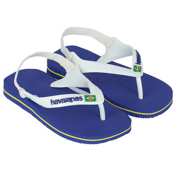 Blue Logo Flip Flops