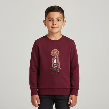 Boys Red Dog Logo Sweatshirt