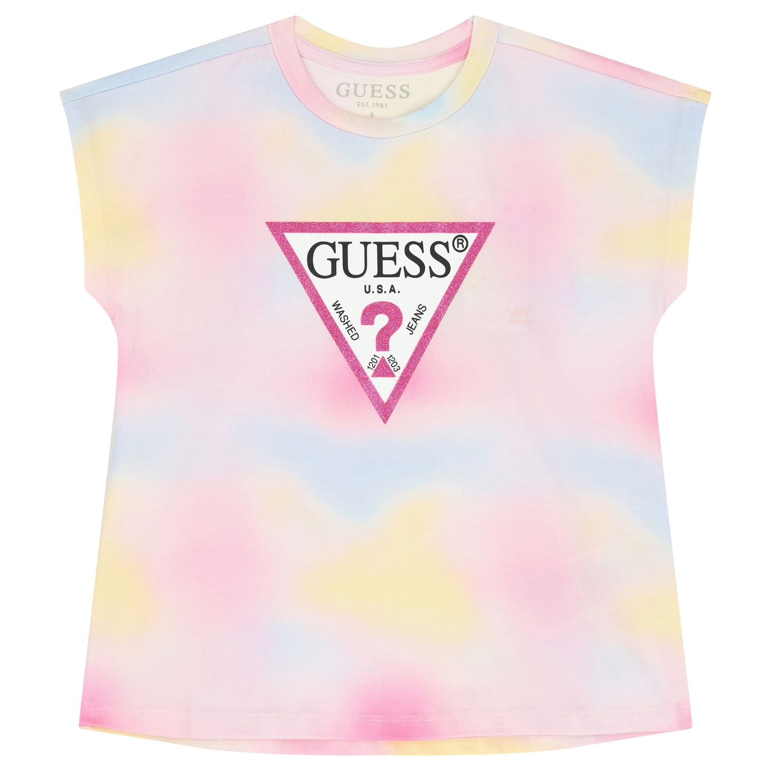 Girls Pink & Yellow Logo T-Shirt, 1, hi-res image number null