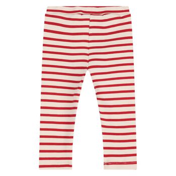 Baby Girls Red & Ivory Leggings Set