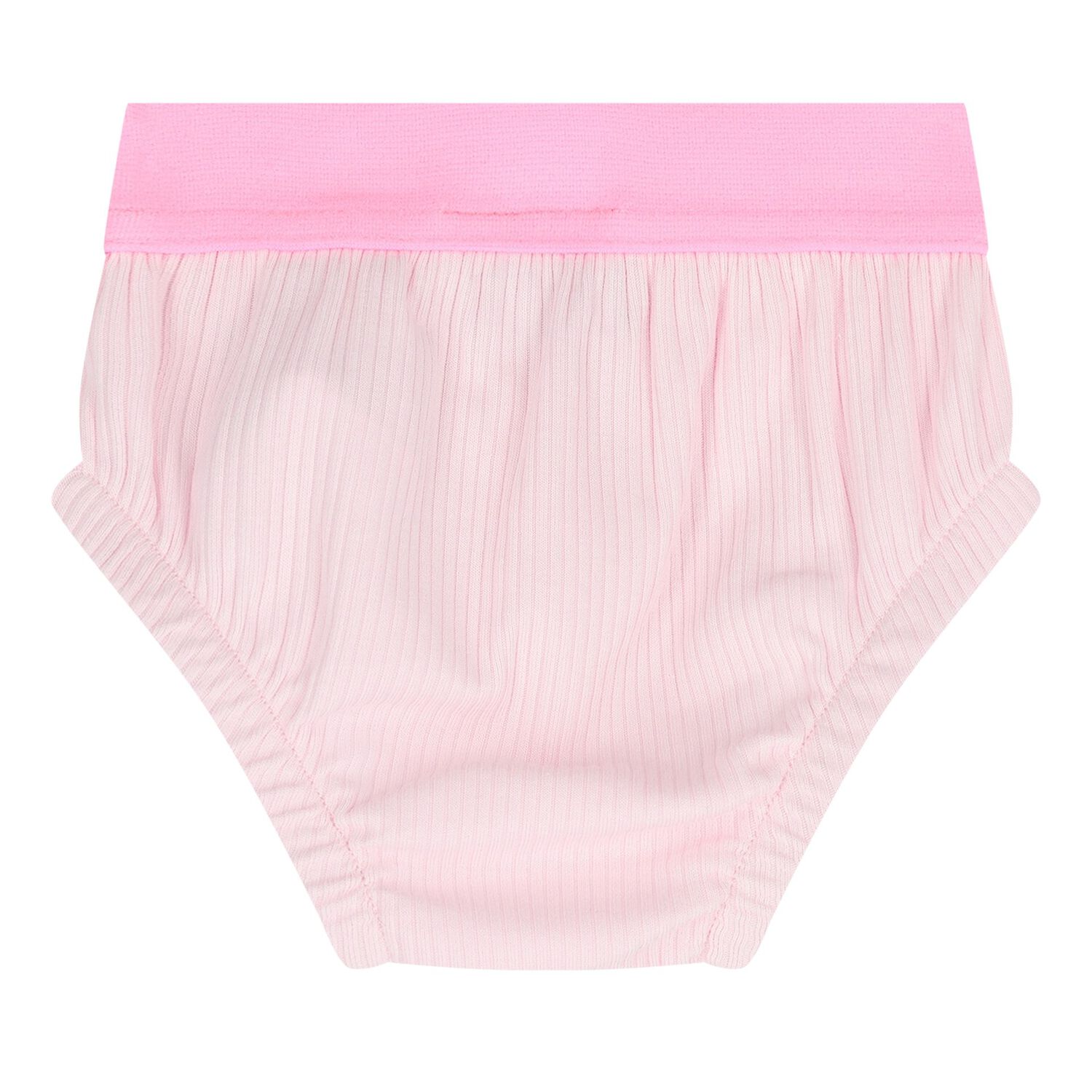 طقم فستان باللون الوردي بشعار للبنات , 1, hi-res