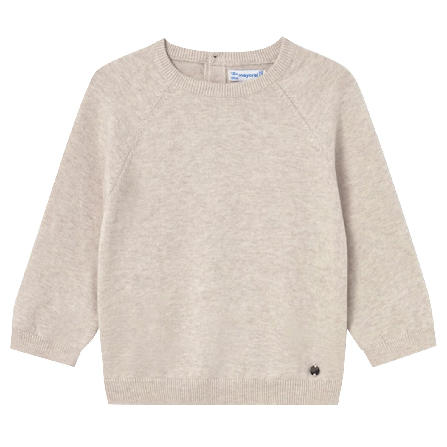 Younger Boys Beige Jumper, 1, hi-res