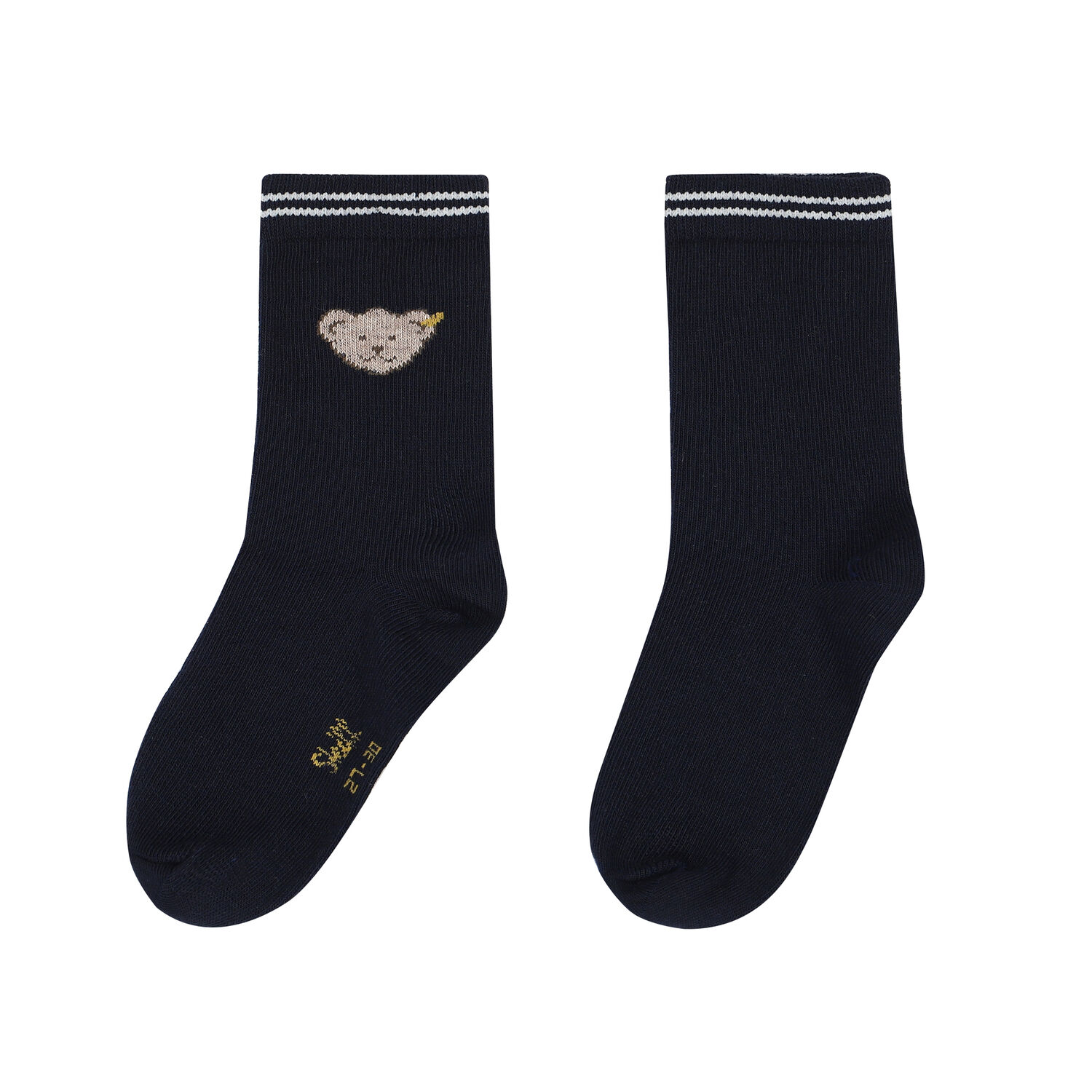 Boys Navy Teddy Bear Socks, 1, hi-res image number null