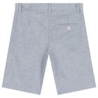 شورت  للأولاد مخطط باللون الأزرق والأبيض , 2, hi-res