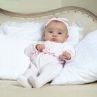 Baby Girls Pink Embellished Babygrow, 1, hi-res