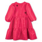 فستان زهري متعدد الطبقات للبنات, 1, hi-res