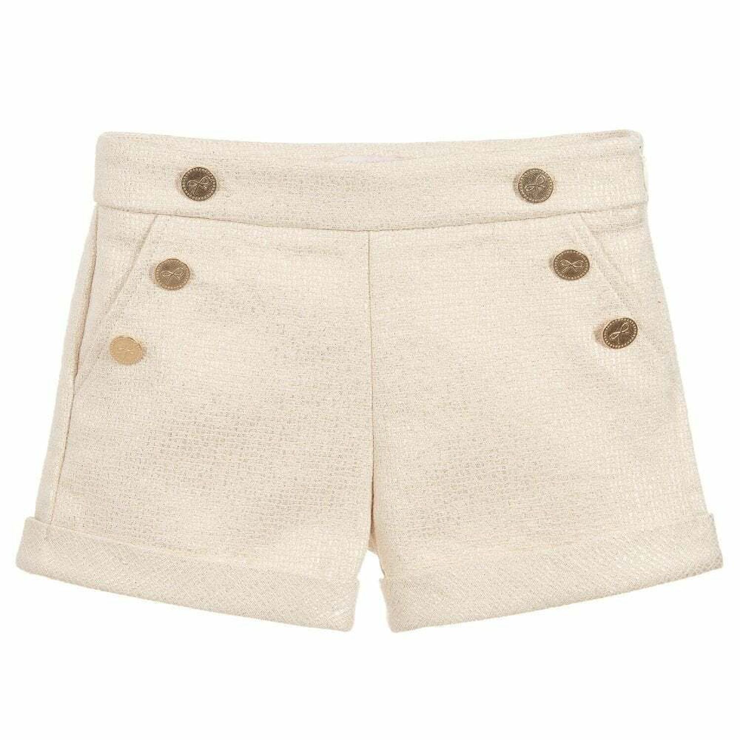 Girls Gold Shorts, 1, hi-res