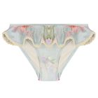 مايوه بنات بيكيني بطبعة الزهور باللون الأزرق, 1, hi-res