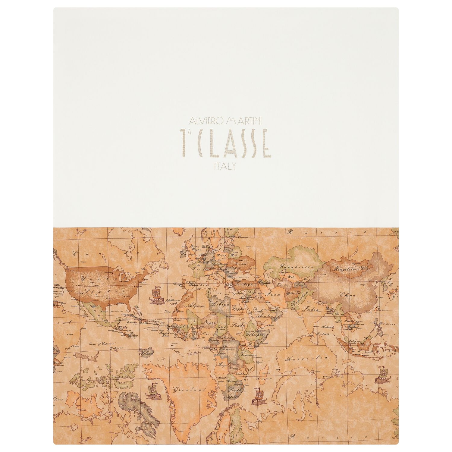 Ivory & Beige Geo Map Baby Blanket, 1, hi-res