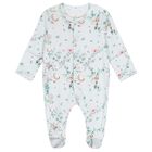Baby Girls Mint Floral Babygrow Set, 1, hi-res