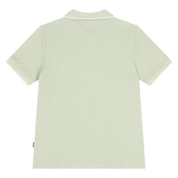 قميص اطفال بولو بالشعار باللون الاخضر للاولاد