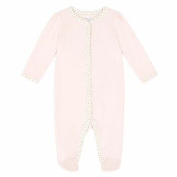 Baby Girls Pink Logo Babygrow
