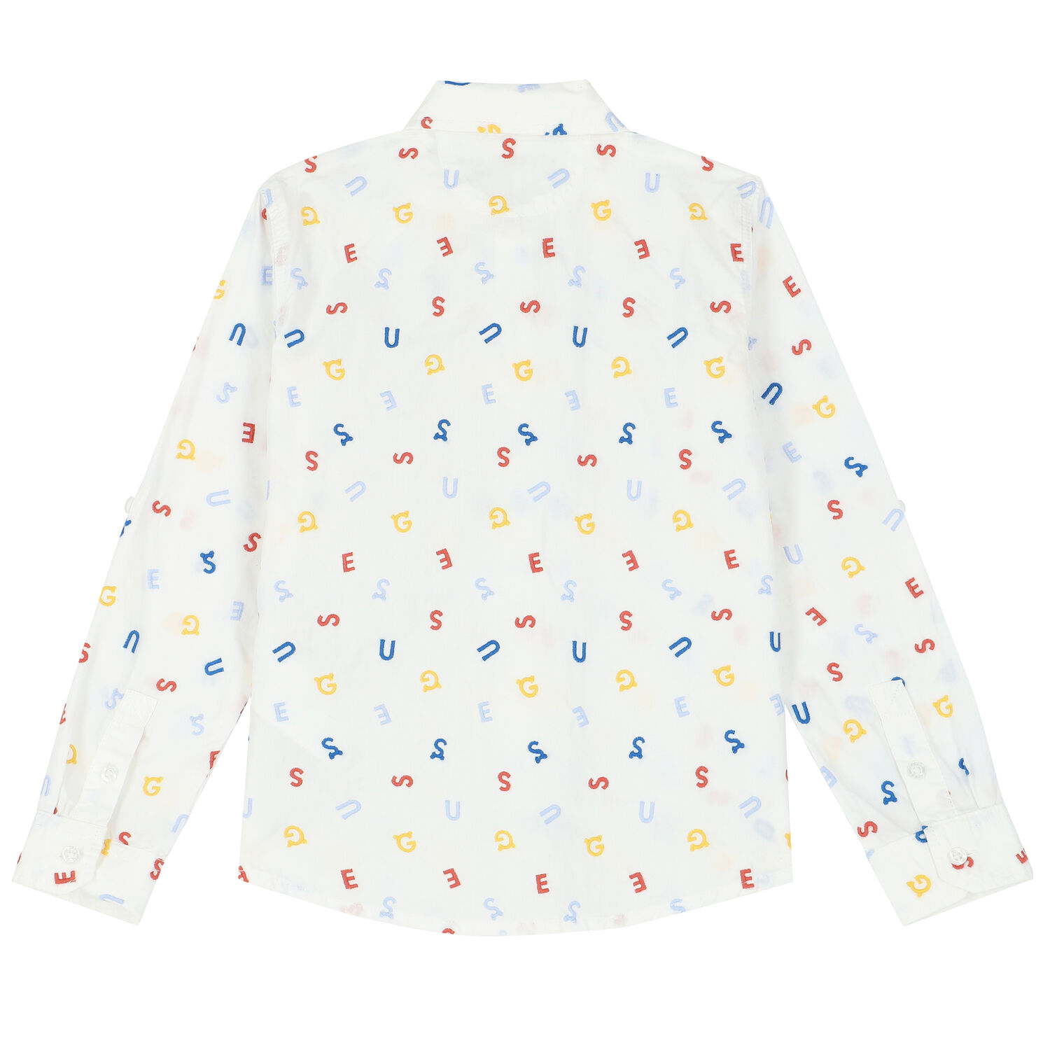 قميص أولاد بالشعار باللون الابيض, 1, hi-res