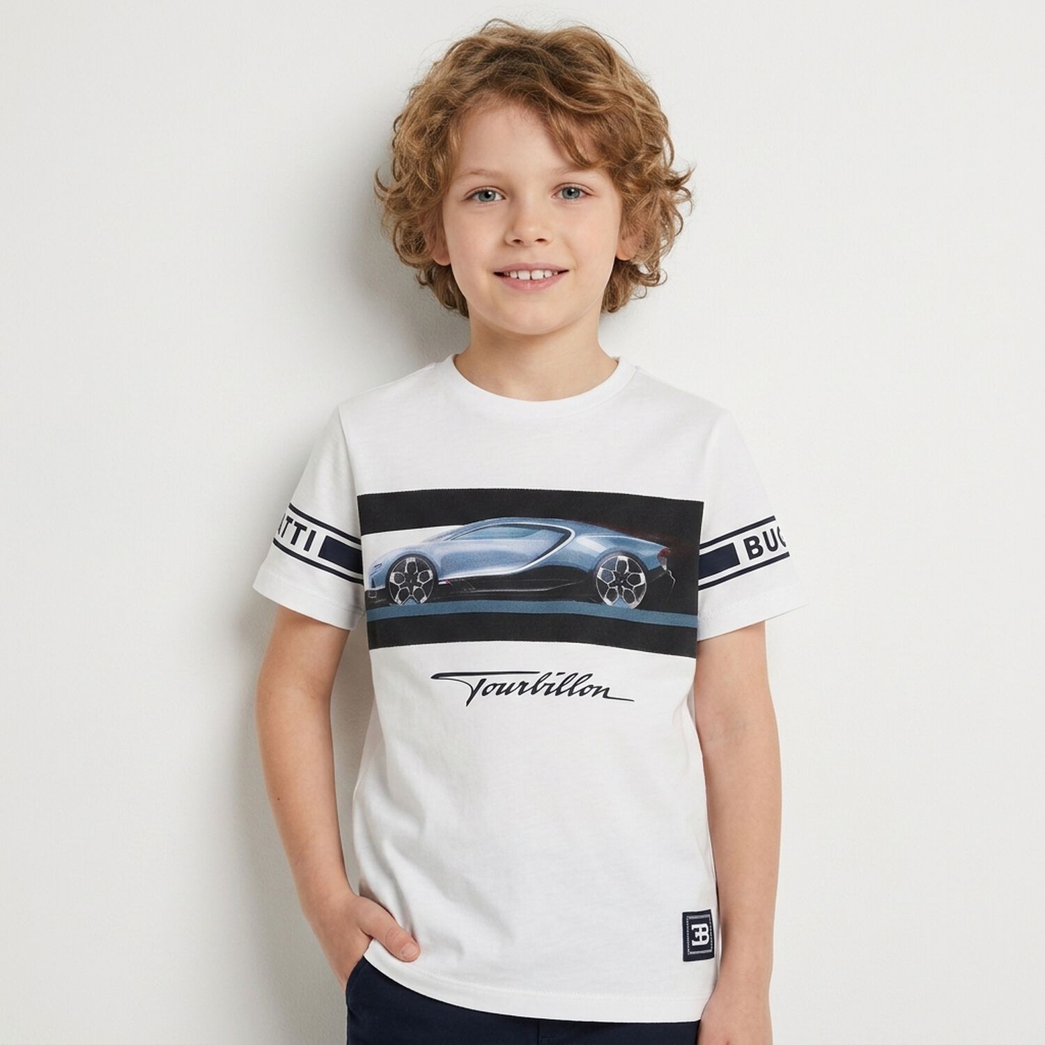 Boys White Logo T-Shirt, 1, hi-res