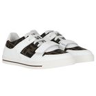White FF Leather Trainers, 1, hi-res