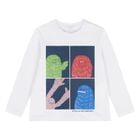 Younger Boys White Yeti Long Sleeve Top, 1, hi-res