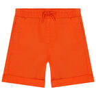 شورت بالشعار باللون الأحمر للأولاد, 2, hi-res