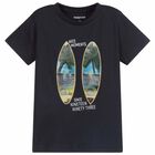 Boys Navy Holographic T-Shirt, 2, hi-res