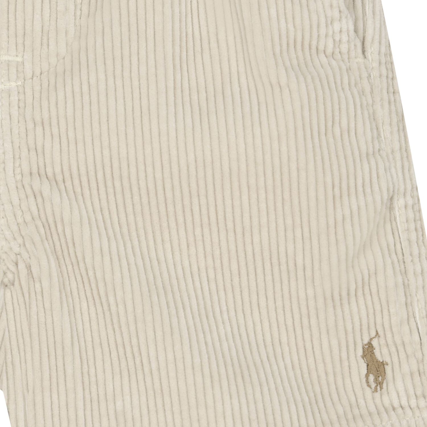 شورت اولاد من المخمل بشعار المهر باللون البيج , 1, hi-res