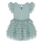 Baby Girls Green Embellished Sequin Tulle Dress Set, 1, hi-res