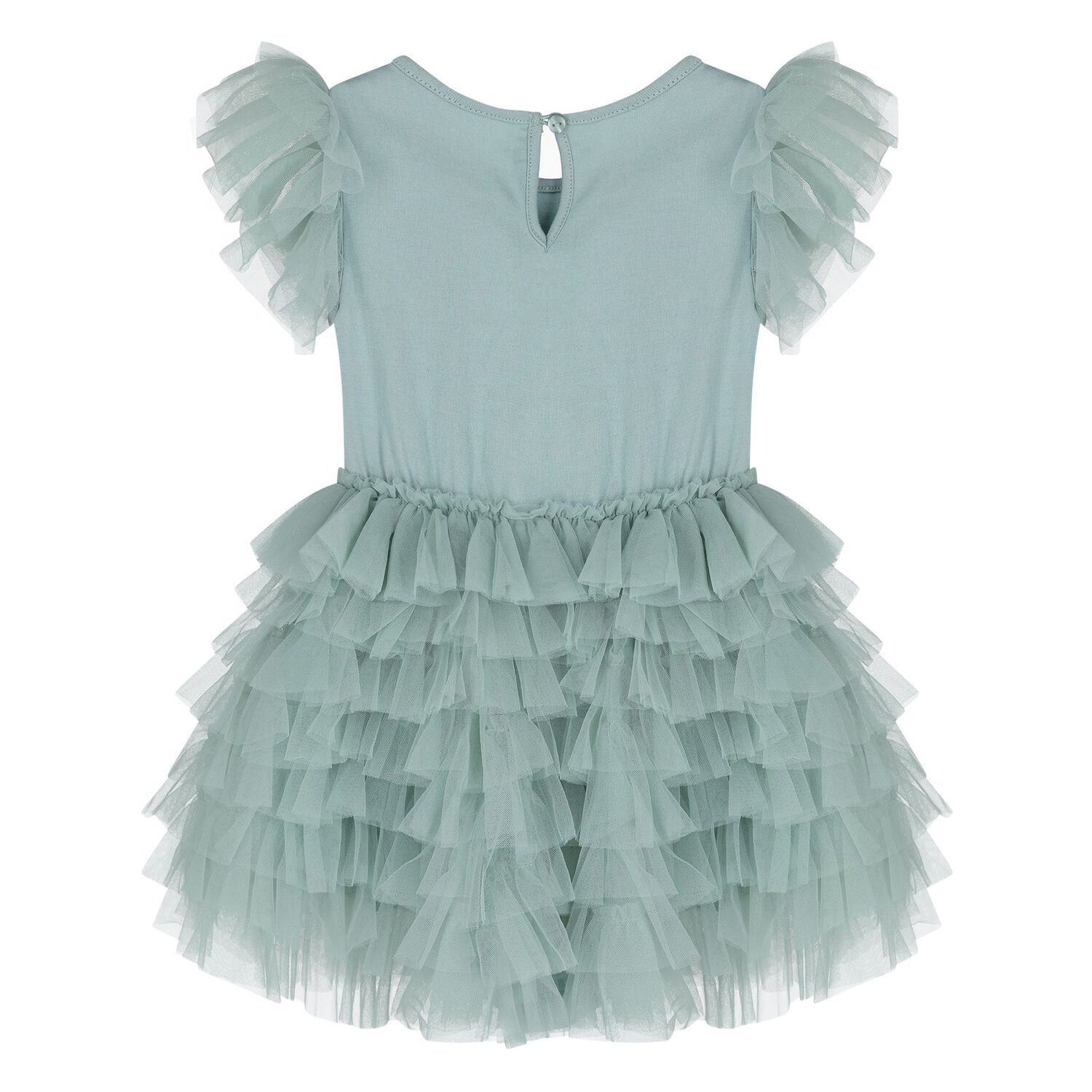 Baby Girls Green Embellished Sequin Tulle Dress Set, 1, hi-res