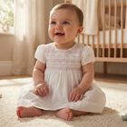 فستان أبيض مطرز للبنات الصغيرات, 1, hi-res