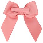 Girls Pink Bow Hairclip, 1, hi-res