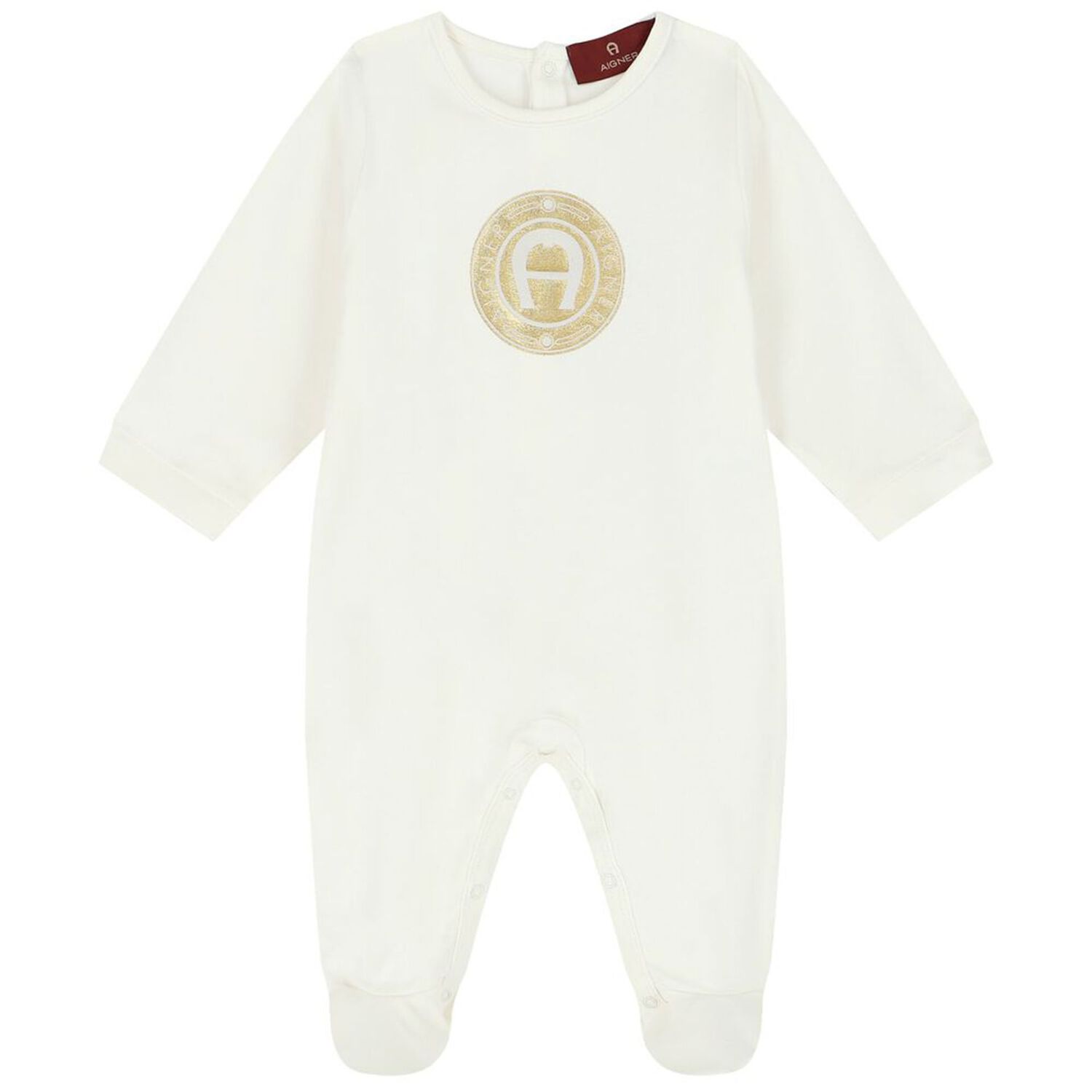 Ivory & Gold Logo Babygrow Gift Set, 1, hi-res image number null