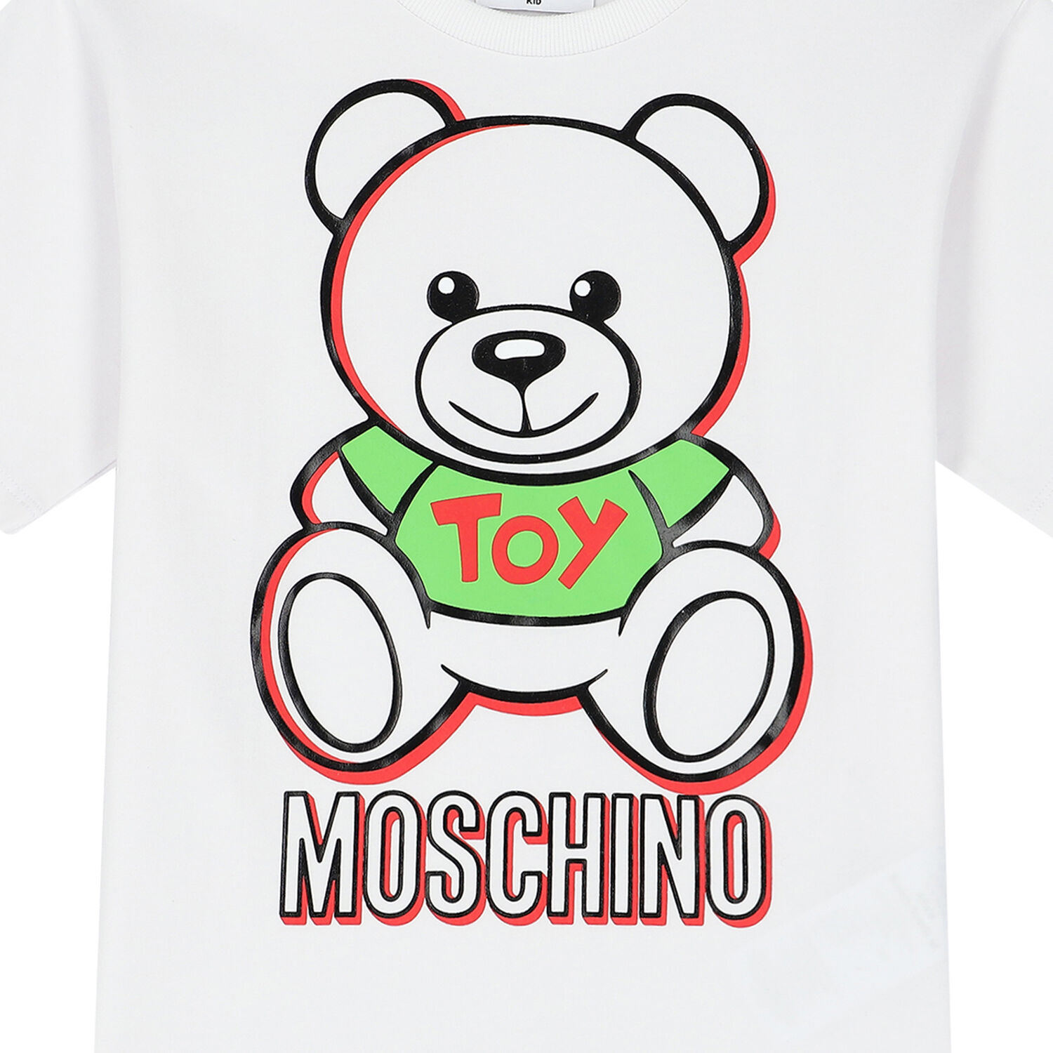 White Teddy Logo T-Shirt, 1, hi-res