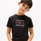 Boys Black Flag Logo Cotton T-Shirt, 1, hi-res