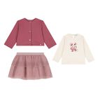 Younger Girls Pink & Ivory Skirt Set, 1, hi-res