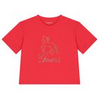 Girls Red Logo T-Shirt, 2, hi-res
