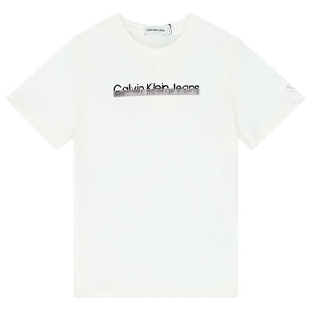 Boys White Logo T-Shirt