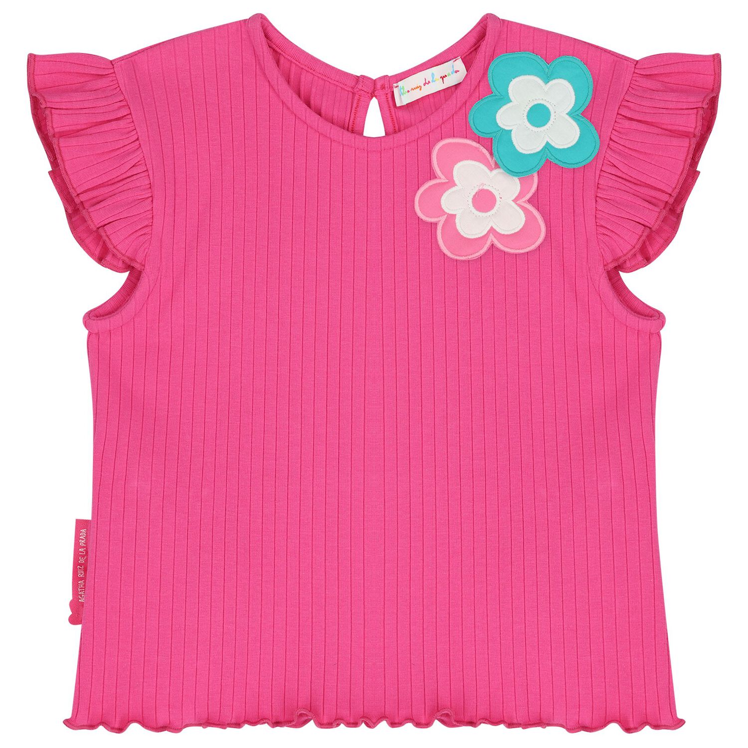 طقم تنورة بطبعة الزهور باللون الوردي للبنات , 1, hi-res