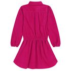 Girls Pink Logo Needlecord Dress, 1, hi-res