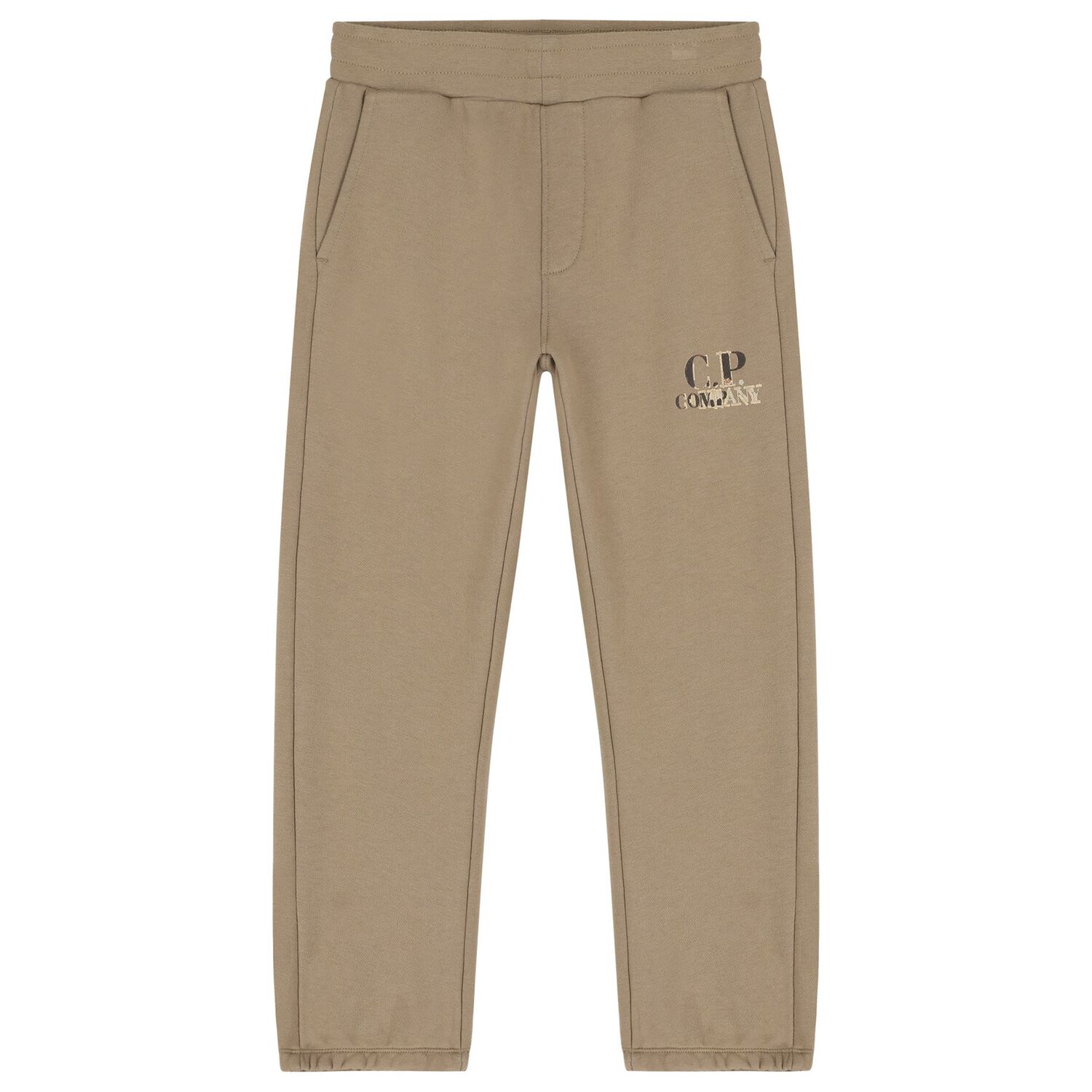 بدلة رياضية بشعار باللون البيج للأولاد, 1, hi-res