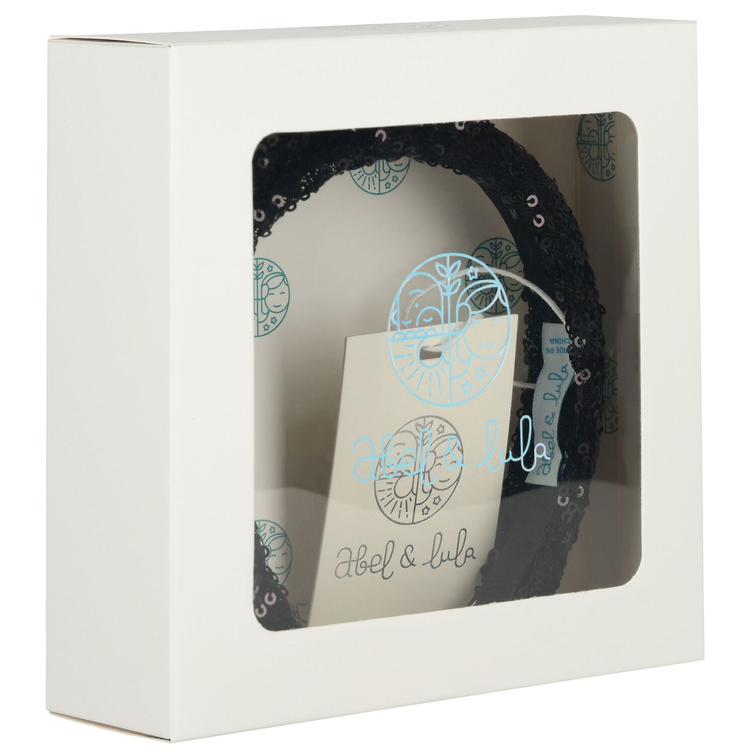 Girls Black Sequin Headband, 1, hi-res