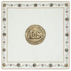 White & Beige Coin Logo Baby Blanket, 1, hi-res