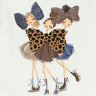 توب بنات بأكمام باللون العاجى, 1, hi-res